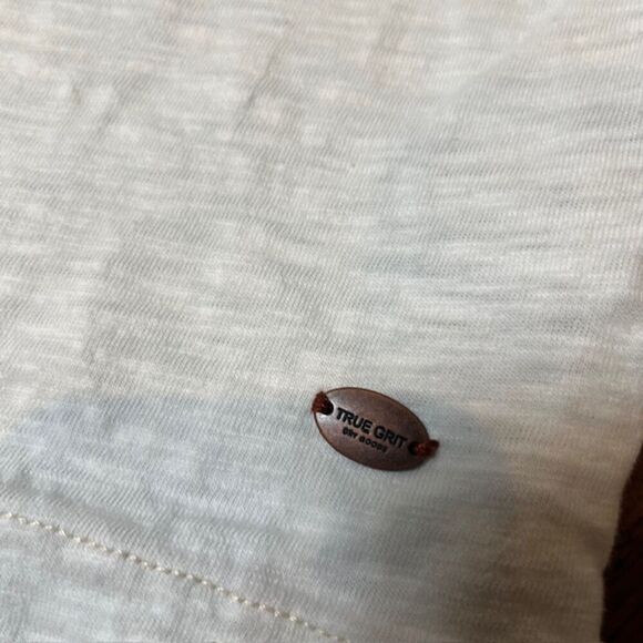 True Grit Young and Free Men's Burnout Slub Button Polo Light Blue M - Picture 3 of 14